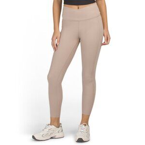 RHONE Taupe Ripple Pocket Leggings